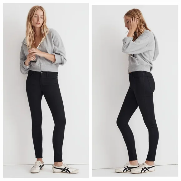 Madewell Roadtripper Black Mid-rise Skinny Jeans, ankle length size 27 - Picture 1 of 13